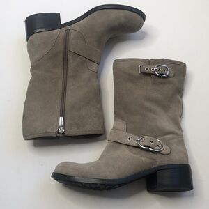 Vince Camuto Tan Suede mid calf Wilan boots